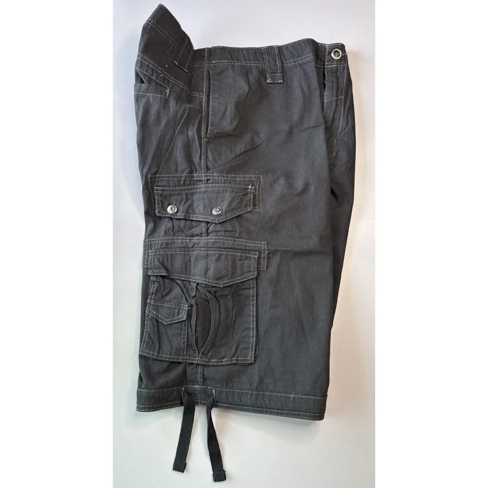 Cargo Shorts Machine Size 38 Mens Black, 100% Cotton YTK Grunge‎